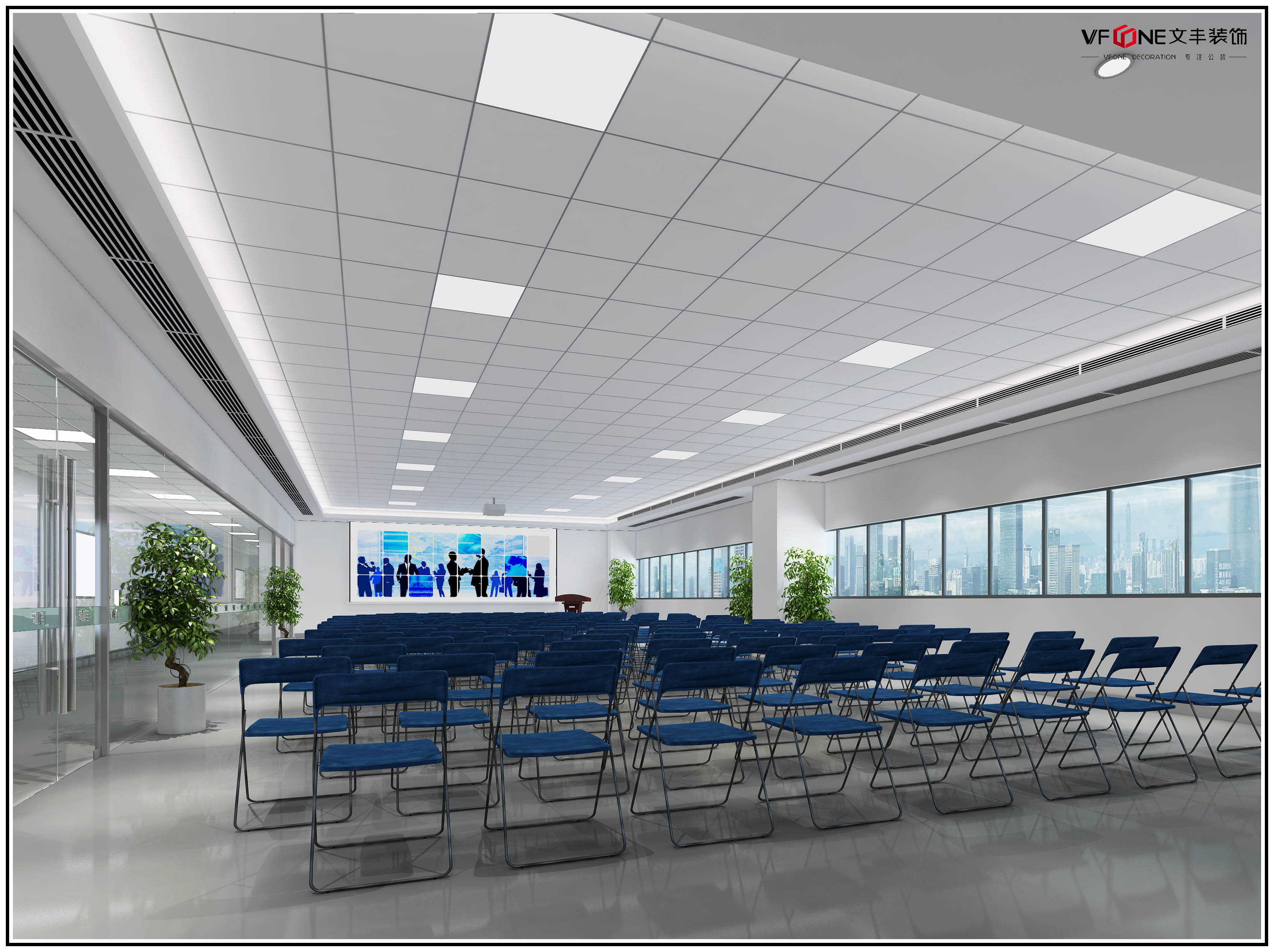 廠房裝修-工廠食堂裝修效果圖-廣州長(zhǎng)盈潔凈廠房設(shè)計(jì)-文豐裝飾